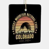 ロッキーマウンテンナショナルパークコロラドレトロ セラミックオーナメント (右)