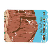 ロッキーマウンテンナショナルパークコロラドロングピーク マグネット (横)