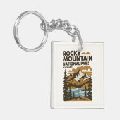 ロッキーマウンテンナショナルパークコロラドヴィンテージアート キーホルダー (正面左)