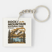 ロッキーマウンテンナショナルパークコロラドヴィンテージアート キーホルダー (裏面)