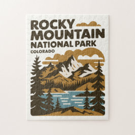 ロッキーマウンテンナショナルパークコロラドヴィンテージアート ジグソーパズル