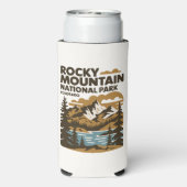 ロッキーマウンテンナショナルパークコロラドヴィンテージアート スリム缶クーラー (Seltzer裏面)