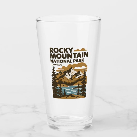ロッキーマウンテンナショナルパークコロラドヴィンテージアート タンブラーグラス (正面)