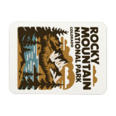 ロッキーマウンテンナショナルパークコロラドヴィンテージアート マグネット (横)