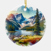 ロッキーマウンテンナショナルパークコロラド セラミックオーナメント (正面)