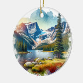 ロッキーマウンテンナショナルパークコロラド セラミックオーナメント (左)