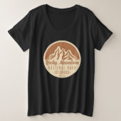ロッキーマウンテンナショナルパークコロラド プラスサイズTシャツ (デザイン正面)