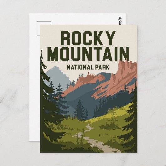 ロッキーマウンテンナショナルパークコロラド ポストカード (正面/裏面)