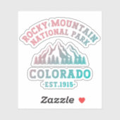 ロッキーマウンテンナショナルパークコロラドUSAグラデーション シール (シート)