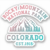 ロッキーマウンテンナショナルパークコロラドUSAグラデーション シール (正面)