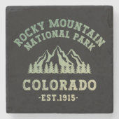 ロッキーマウンテンナショナルパークコロラドUSAグラデーション ストーンコースター (正面)