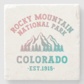 ロッキーマウンテンナショナルパークコロラドUSAグラデーション ストーンコースター (正面)