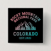 ロッキーマウンテンナショナルパークコロラドUSAグラデーション 缶バッジ (正面)