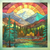 ロッキーマウンテンナショナルパークステンドグラスロッキー ウィンドウサイン (シート3)