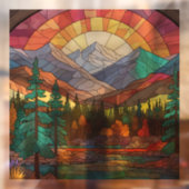 ロッキーマウンテンナショナルパークステンドグラスロッキー ウィンドウサイン (シート2)