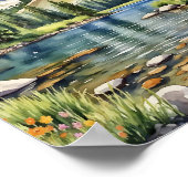 ロッキーマウンテンナショナルパークドリームレイクウォーター色 ポスター (角)