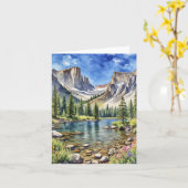 ロッキーマウンテンナショナルパークドリームレイク カード (黄色い花)