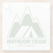 ロッキーマウンテンナショナルパークマウンテンキャンプ ガラスコースター (裏面)