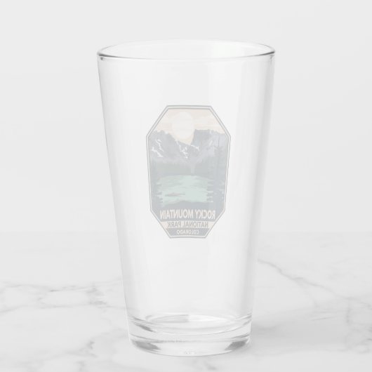 ロッキーマウンテンナショナルパークミニマルレトロエンブレム タンブラーグラス (裏面)