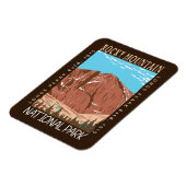 ロッキーマウンテンナショナルパークロンズピーク動揺して マグネット (左側)