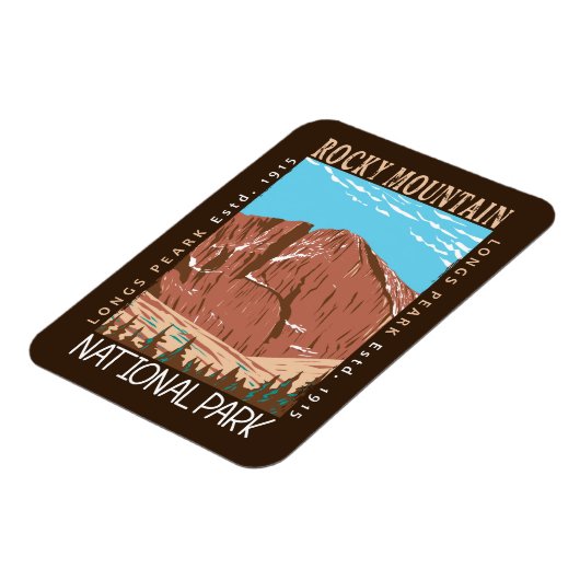 ロッキーマウンテンナショナルパークロンズピーク動揺して マグネット (左側)