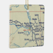 ロッキーマウンテンハウスABヴィンテージマップ セラミックオーナメント (右)