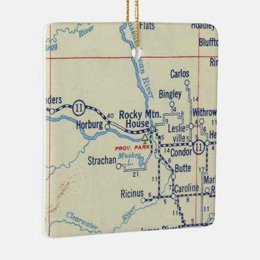 ロッキーマウンテンハウスABヴィンテージマップ セラミックオーナメント (右)