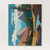 ロッキーマウンテンバレー野生生物 ジグソーパズル (縦)