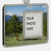 ロッキーマウンテンビューシーニックランドスケープ シルバープレートフレームオーナメント (右)