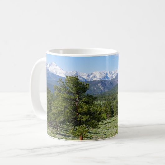 ロッキーマウンテンビュー 壮大な景観 コーヒーマグカップ (正面左)