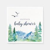 ロッキーマウンテンベビーシャワー スタンダードカクテルナプキン (正面)