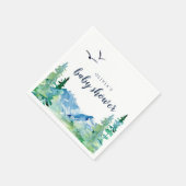 ロッキーマウンテンベビーシャワー スタンダードカクテルナプキン (角)