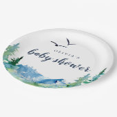 ロッキーマウンテンベビーシャワー ペーパープレート (アングル)