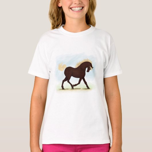 ロッキーマウンテンホース 騎馬 Tシャツ (正面)