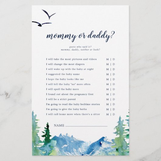 ロッキーマウンテンママまたはパパのゲーム (正面)