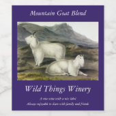ロッキーマウンテンヤギ(Capra Americana by Audubon) ワインラベル (シングルラベル)