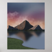 ロッキーマウンテンランドスケープレイクポスターアートプリント ポスター (正面)