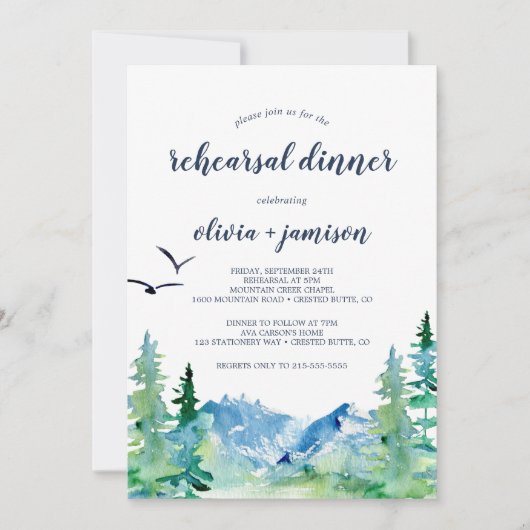 ロッキーマウンテンリハーサルディナー 招待状 (正面)
