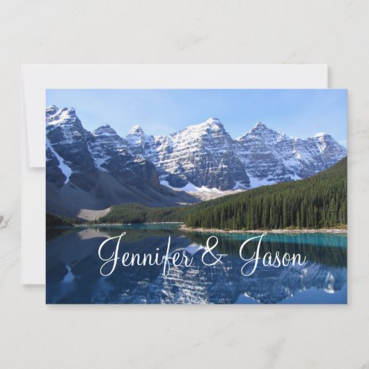 ロッキーマウンテンレイクカントリーウェディング招待状 招待状 (正面)