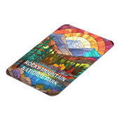 ロッキーマウンテン国立公フェイク園ステンドグラス マグネット (左側)