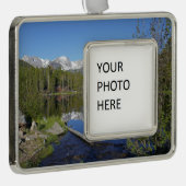 ロッキーマウンテン国立公園のスプラハ湖II シルバープレートフレームオーナメント (右)