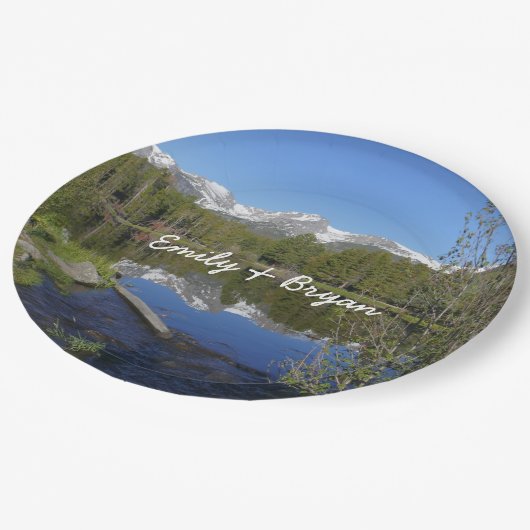 ロッキーマウンテン国立公園のスプラハ湖II ペーパープレート (アングル)