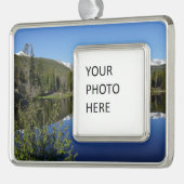 ロッキーマウンテン国立公園のSprague Lake I シルバープレートフレームオーナメント (左)