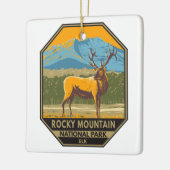 ロッキーマウンテン国立公園コロラドエルクヴィンテージ  セラミックオーナメント (左)