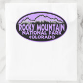 ロッキーマウンテン国立公園紫色の楕円シール 楕円形シール (バッグ)