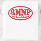 ロッキーマウンテン国立公園赤い楕円シール 楕円形シール (バッグ)