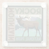 ロッキーマウンテン国立公園 |エルク ガラスコースター (裏面)