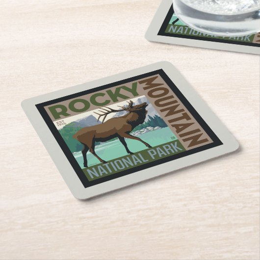 ロッキーマウンテン国立公園 |エルク スクエアペーパーコースター (アングル)