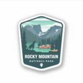 ロッキーマウンテン国立公園 |ダイカットのシール シール (正面)