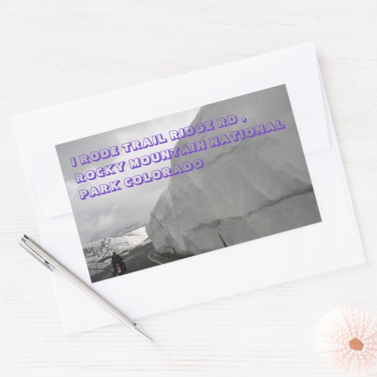 ロッキーマウンテン国立公園 長方形シール (封筒)